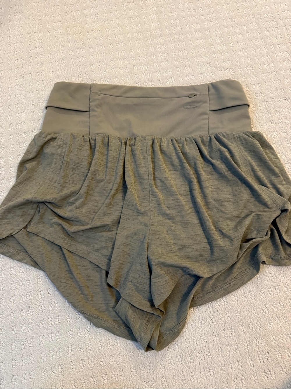 Free People Olive Green Flow Athletic Shorts